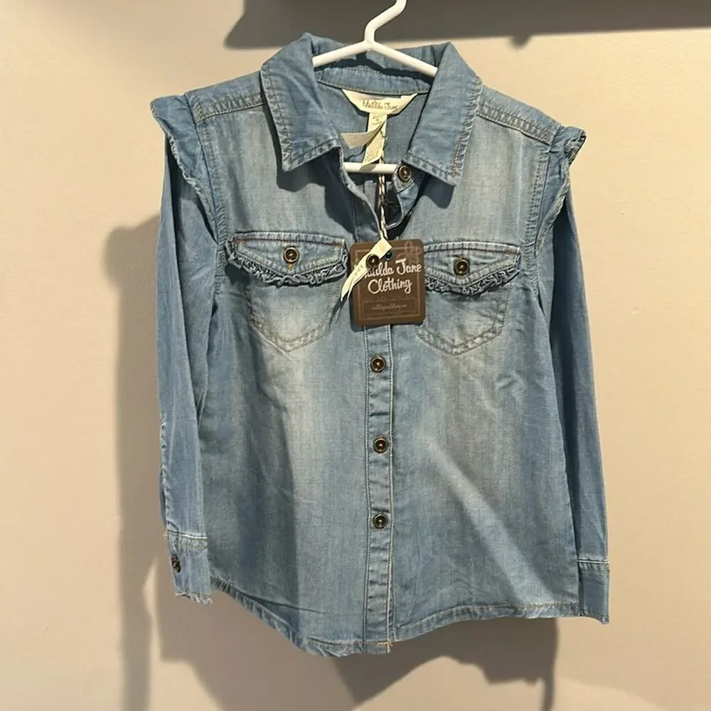 Matilda Jane size 4‎ Lyle’s Button Down Denim Shirt